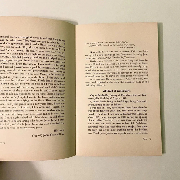 Vintage 1963 The  Truth About Jesse James Phyllis Argall Booklet Softcover - Picture 13 of 16